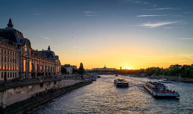 The River Seine flows through Paris